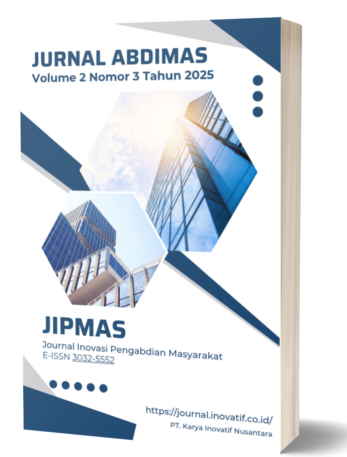 					View Vol. 2 No. 3 (2025): JIPMAS : Journal Inovasi Pengabdian Masyarakat
				