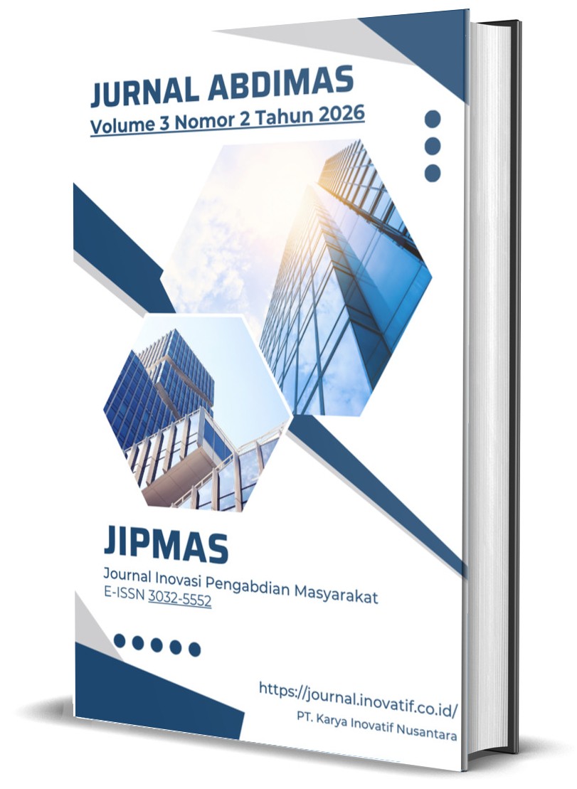 					View Vol. 3 No. 2 (2026): JIPMAS : Jurnal Inovasi Pengabdian Masyarakat
				